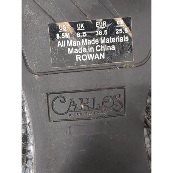Carlos Santana Ankle Boot Womens 8.5 Black Gray Snakeskin Western‎ Heeled Rowan - Picture 9 of 9